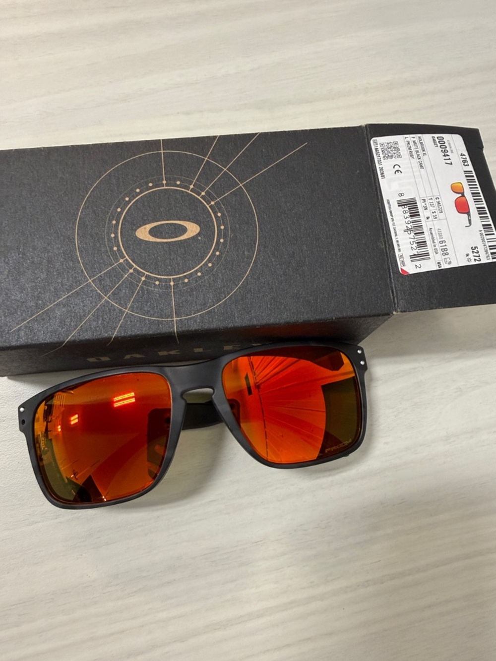 Oakley xl oo9417 Holbrook with Orange-Red Mirrored Lenses
